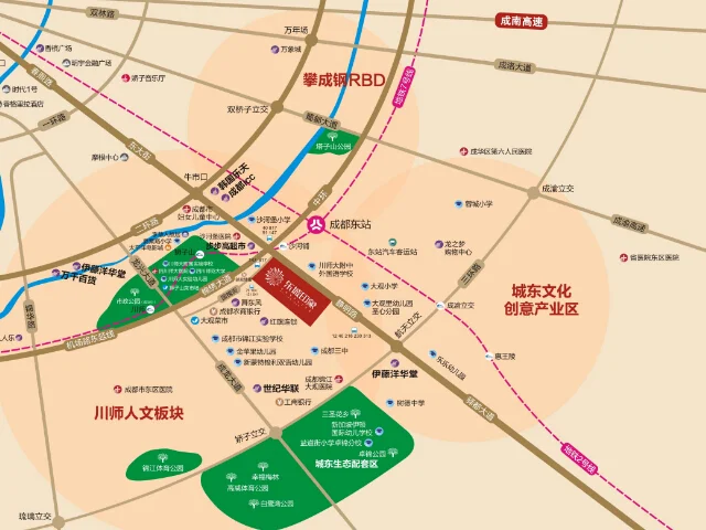 成都双发东城印象区域交通