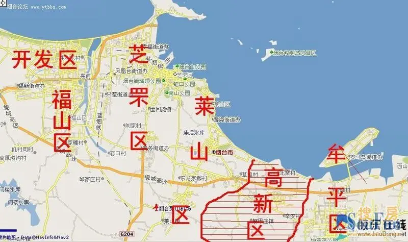 烟台第六城区-烟台高新区开始筹建(附地图)(摘自烟台市投资促进局李国