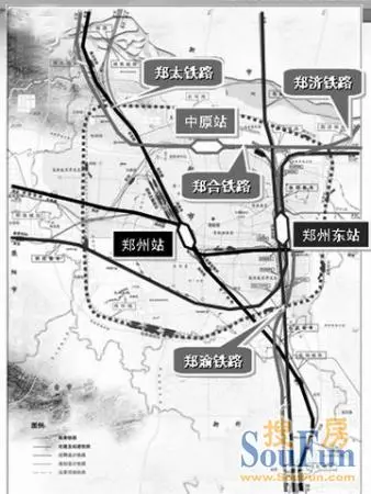 郑许城际铁路新郑境内路线图