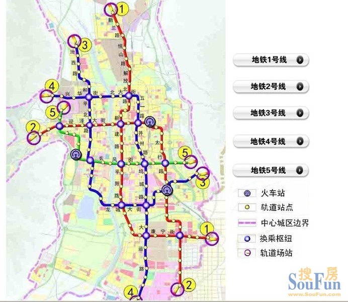 太原地铁规划图