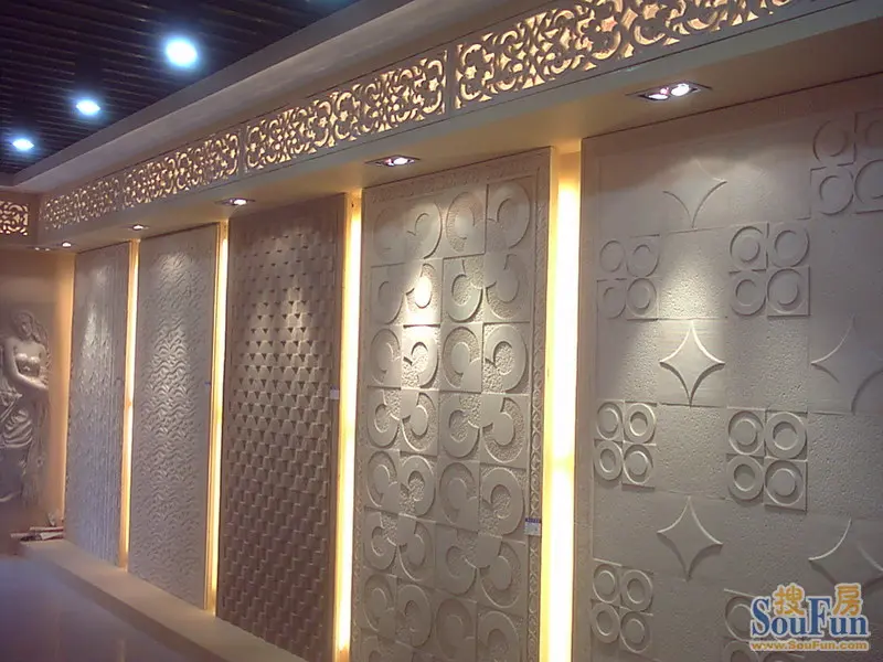 家装新材料--砂岩电视背景墙浮雕 酒店装修背景