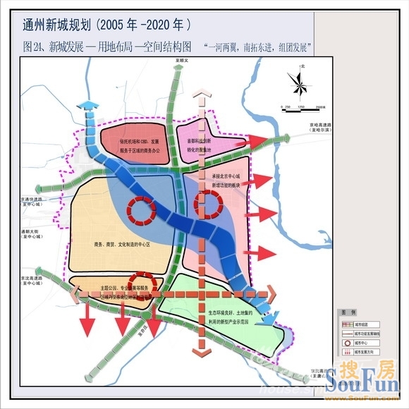 通州新城最新规划图,很不容易才找到的