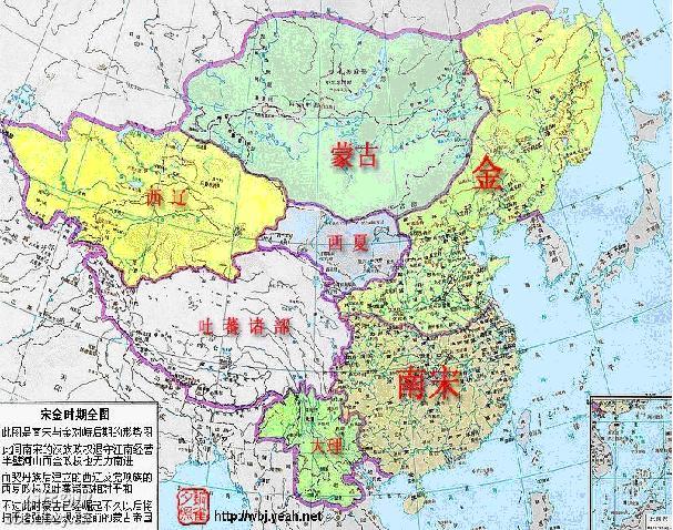 【南宋疆域图】北宋疆域面积约280万平方公里,见【北宋疆域图】.