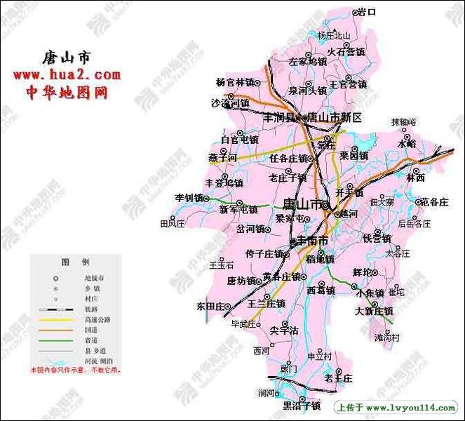 唐山各区县地图图片