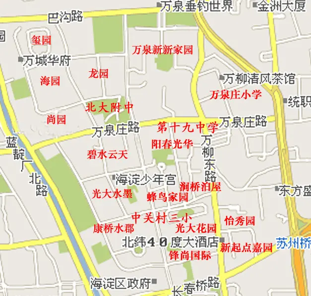 海淀区万柳社区地图 -一,二!我自然. -搜房博客