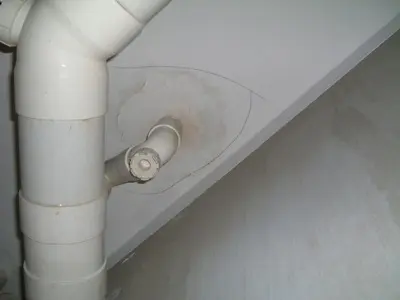 次卫生间顶棚有1处渗水痕迹.