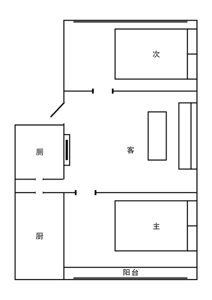 房屋缺正西角