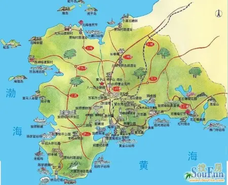 大连星海广场旅游地图_乐乐简笔画