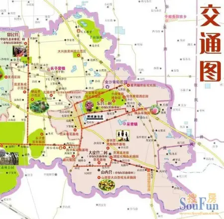 大兴区旅游交通图-采育镇局部
