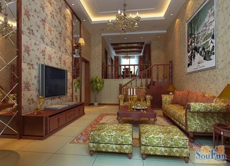 弘泽印象180平米欧式风格效果图 - 欧美风情 -